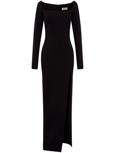 Nicholas Kearna Long-sleeve Long Dress In Black