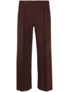 SEMICOUTURE DART-DETAIL ELASTICATED CROPPED TROUSERS