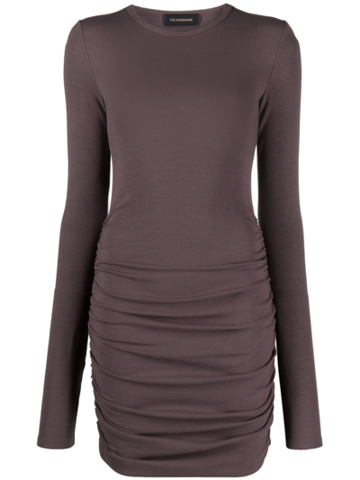 The Andamane Brown Naida Ruched Dress