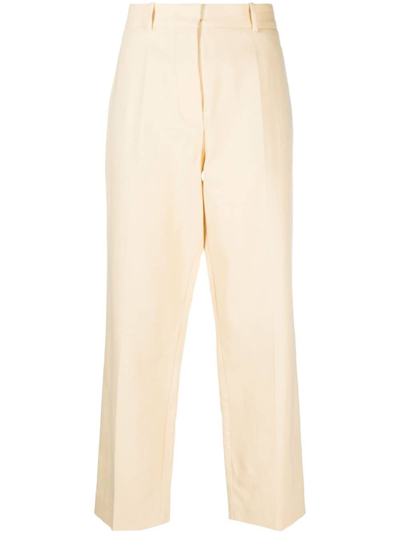 Odeeh Mid-rise Straight-leg Trousers In Neutrals