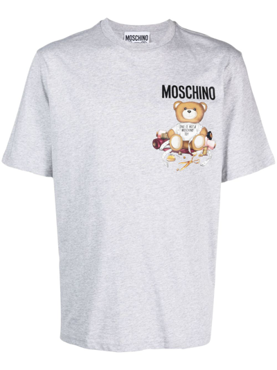 Moschino Logo-print Cotton T-shirt In White