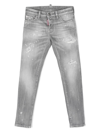 DSQUARED2 DISTRESSED COTTON SKINNY JEANS