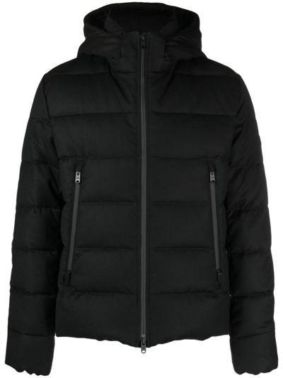 Tatras Wool Padded Down Hooded Jacket In Black