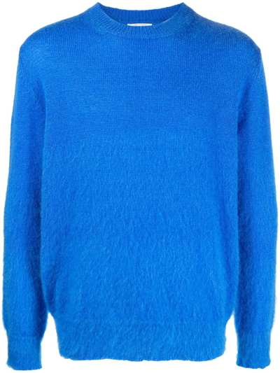 Off-white Arrows Logo-jacquard Jumper In Blue