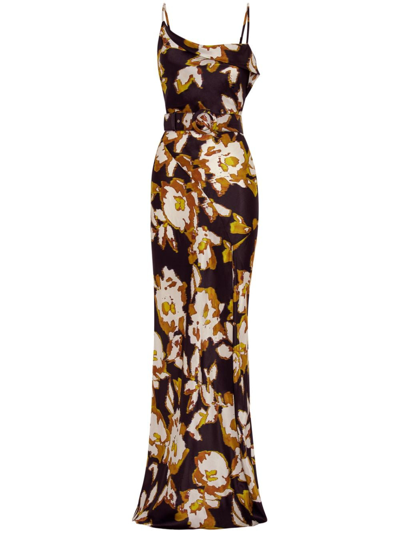 Nicholas Belira Abstract-print Dress In Black