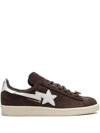 Adidas Originals Adidas Mens Brown White Gold Metalli X A Bathing Ape Campus 80s Suede Low-top Trainers