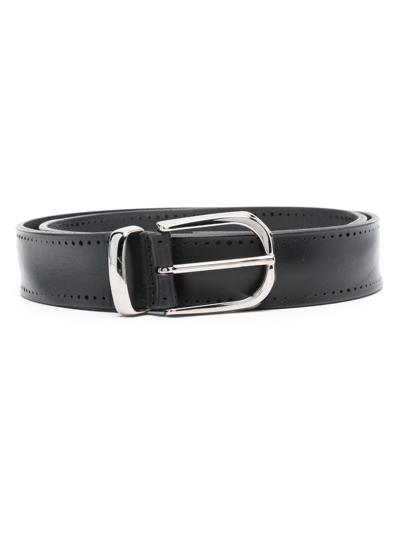 Orciani Perforated Leather Belt In Brown
