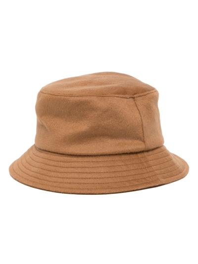 Paul Smith Signature-stripe Bucket Hat In Brown