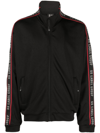 44 Label Group Logo-trim Zip-fastening Jacket In Black