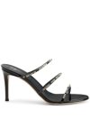 GIUSEPPE ZANOTTI DARK colourFUL 85MM EMBELLISHED SANDALS