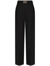 Dolce & Gabbana High-waisted Flared Trousers In Black