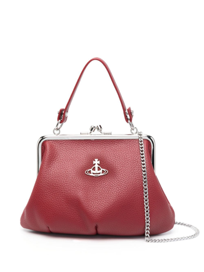 Vivienne Westwood Granny Orb-plaque Crossbody Bag In Red