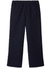OFF-WHITE BOUCLÉ STRAIGHT TROUSERS