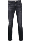 7 For All Mankind Mid-rise Skinny Jeans In Grey