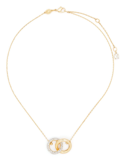 Swarovski Dextera Crystal-embellished Interlinked Necklace In Gold