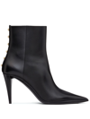 Valentino Garavani Woman Ankle Boots Black Size 8 Leather In Black