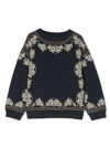 BONPOINT MOTIF-EMBROIDERED COTTON SWEATSHIRT