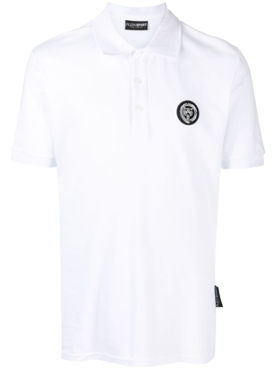 Plein Sport Ss Statement Logo-patch T-shirt In White