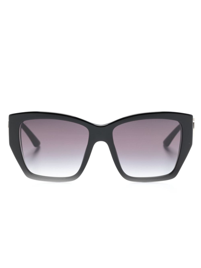 Bvlgari Gradient-effect Square-frame Sunglasses In Black