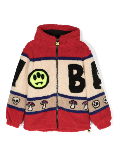 Barrow Kids' Printed Teddy Jacket In Multicolor