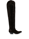 Sonora Woman Knee Boots Black Size 10 Soft Leather In Brown