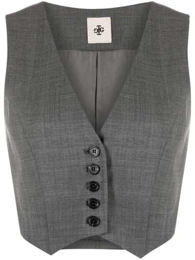 The Garment Pisa Waistcoat In Grey_melange