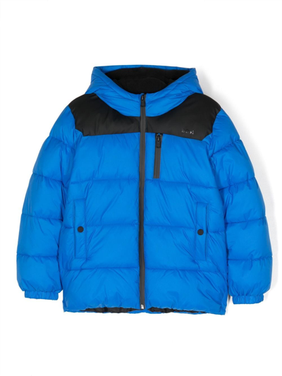 Bosswear Kids' Logo-print Puffer Jacket In Blue