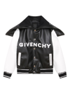 Givenchy Logo-patch Hooded Bomber Jacket In Black