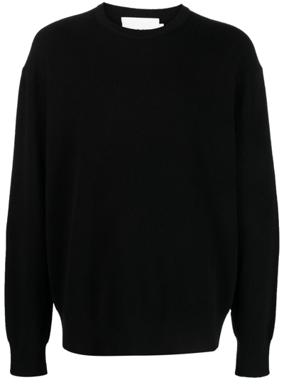 Closed Crew Neck Jumper In Black