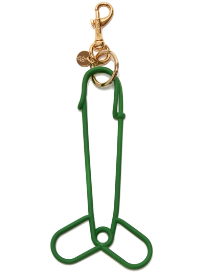 Jw Anderson Penis Pin Keyring In Green
