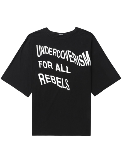 Undercover Logo-print Cotton T-shirt In Black