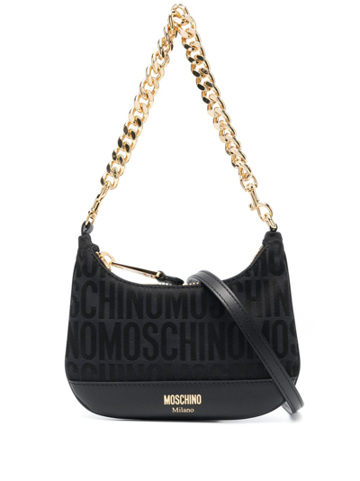 Moschino Monogram-pattern Tote Bag In Black