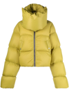 Rick Owens Funnel-neck Puffer Jacket In Green