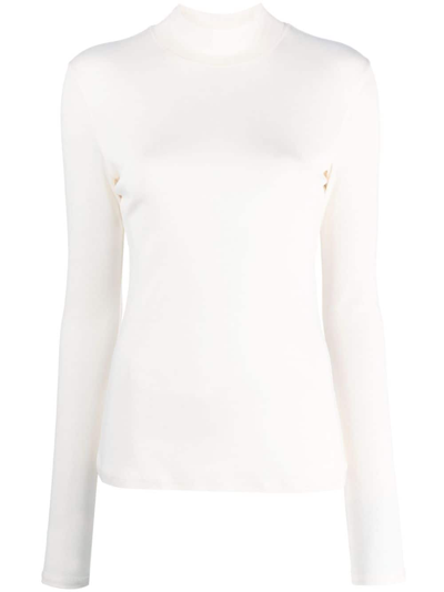 Lemaire Fine-knit Cotton Blouse In White