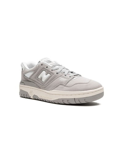 New Balance Kids' 550 Leather Lace-up Sneakers In Grey