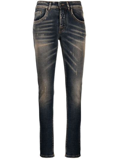 N°21 Mid-rise Fadded Skinny Jeans In Blue
