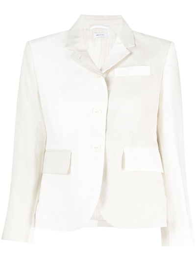 Thom Browne Single-breasted Blazer In Blanco