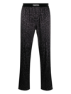 Tom Ford Reflective Leopard Print Pyjamas In Black