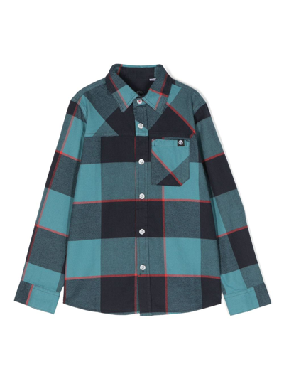 Timberland Kids' Blue Shirt For Boy With Logo