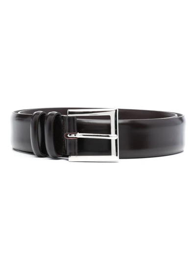 Orciani Buckle-fastening Leather Belt In Brown