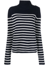 ASPESI STRIPED RIBBED-KNIT WOOL JUMPER