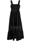 Zimmermann Chintz Tiered Midi Dress In Black