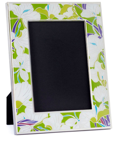 Shanghai Tang Floral-print Photo Frame In Green