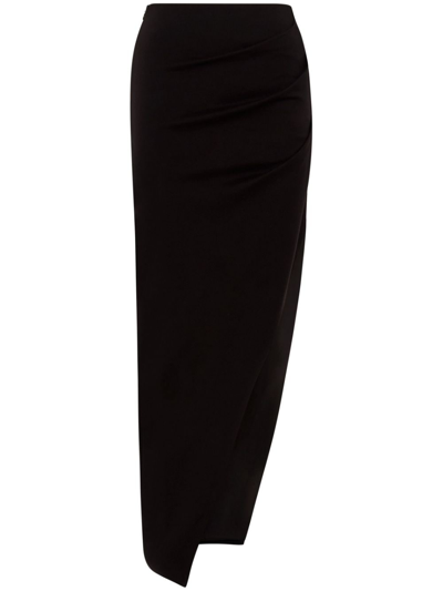 Nicholas Selah Ruched Asymmetric Skirt In Black