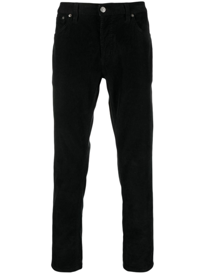 Dondup Straight-leg Corduroy Trouser In Black