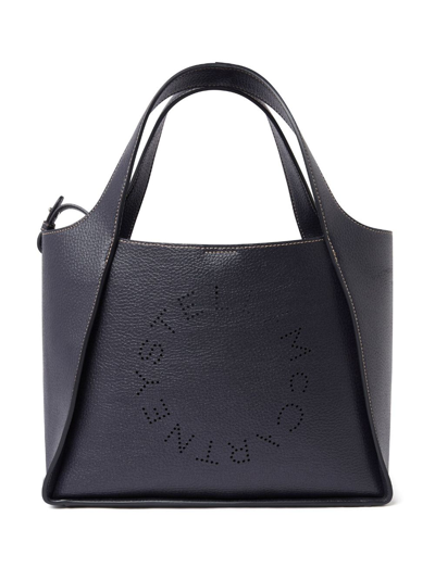 Stella Mccartney Perforated-logo Tote Bag In Black