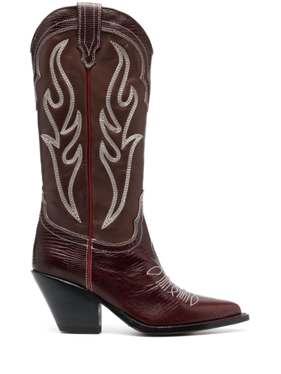 Sonora Santa Fe 85mm Pointed-toe Boots In Brown