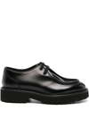 Doucal's Lace-up Leather Loafers In Black