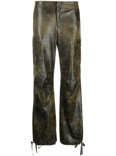 The Andamane Distressed-effect Tapered Trousers In Black