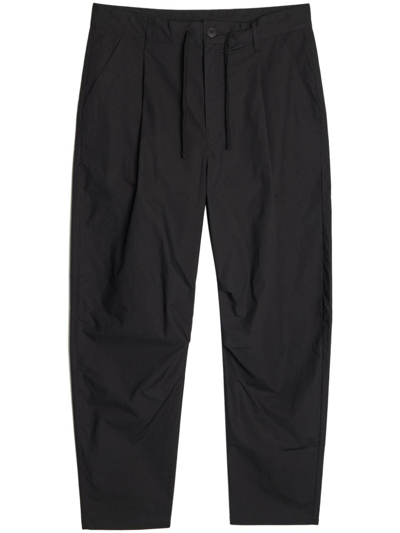 John Elliott Studio Tapered Cotton Trousers In Black